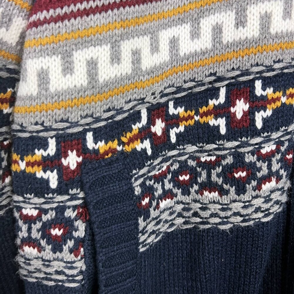 Alpine moose sweater full zip jacket sherpa lined hooded Buffalo David Bitton XL - Picture 4 of 11